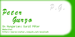 peter gurzo business card